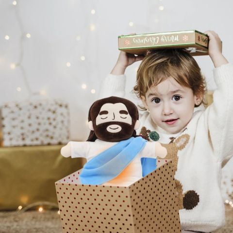 peluche anti stress de Jésus peluche qui respire, qui fais des bruit blanc et de la musique