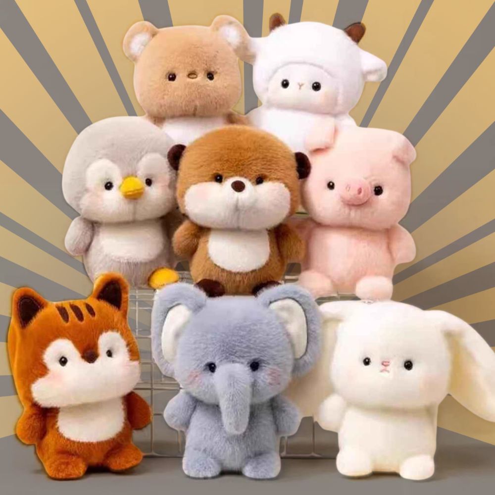 peluche bebe animaux de poche douceur