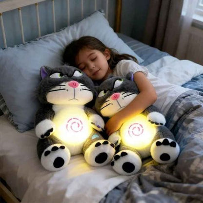 peluche qui respire monsieur le chat, lumineux, musical, réconfortant calme et endort en douceur