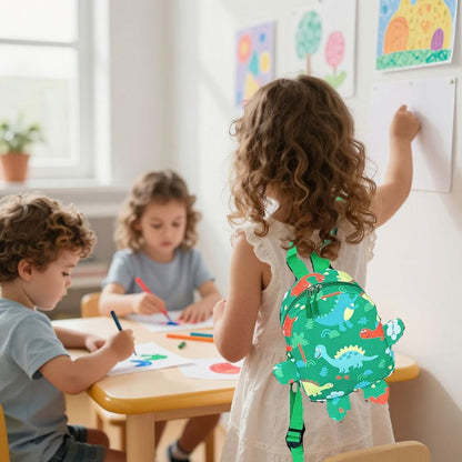 petit sac à dos Mes DINOS™ vert en nylon pour enfant de 2 à 6  