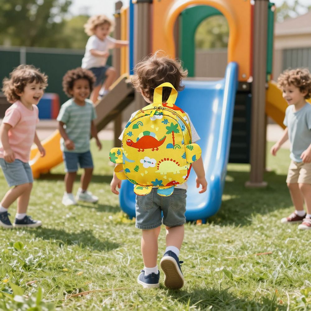 petit sac à dos  pour enfant de 2 à 6 ans design coloré avec jolis dinosaures. confortable et léger