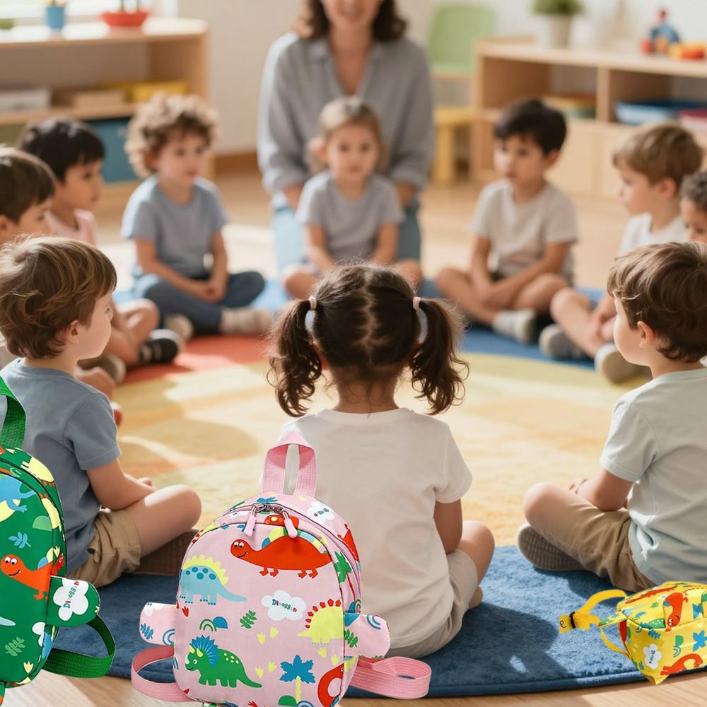 petit sac à dos Maternelle modèle dinosaure colorés pour enfant de 2 à 6 ans  