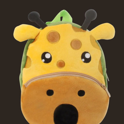 petit sac à dos Girafe jaune en peluche