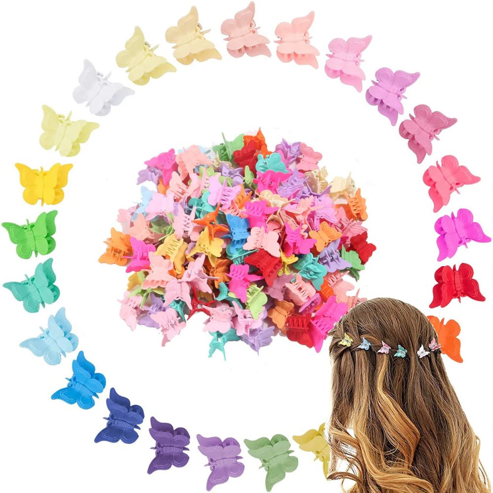 pince à cheveux en forme de papillons multicolores magnifique