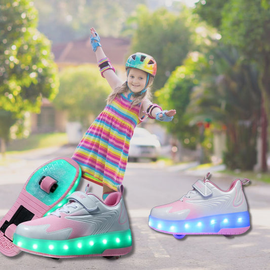  chaussure  à roulettes et LED 