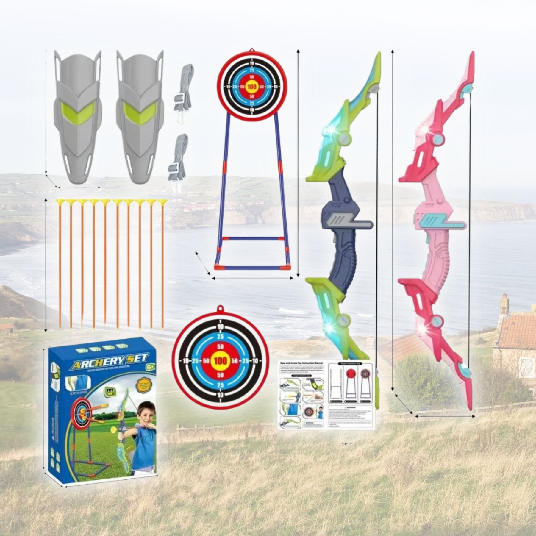 PLEIN AIR: Tir à l'Arc Lumineux 3 À 12 ANS🏹🎯 - JEUX - FOCUS
