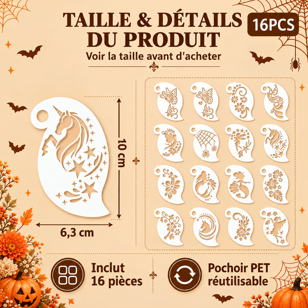 présentation du produit de détails des poichoirs maquillage enfant 