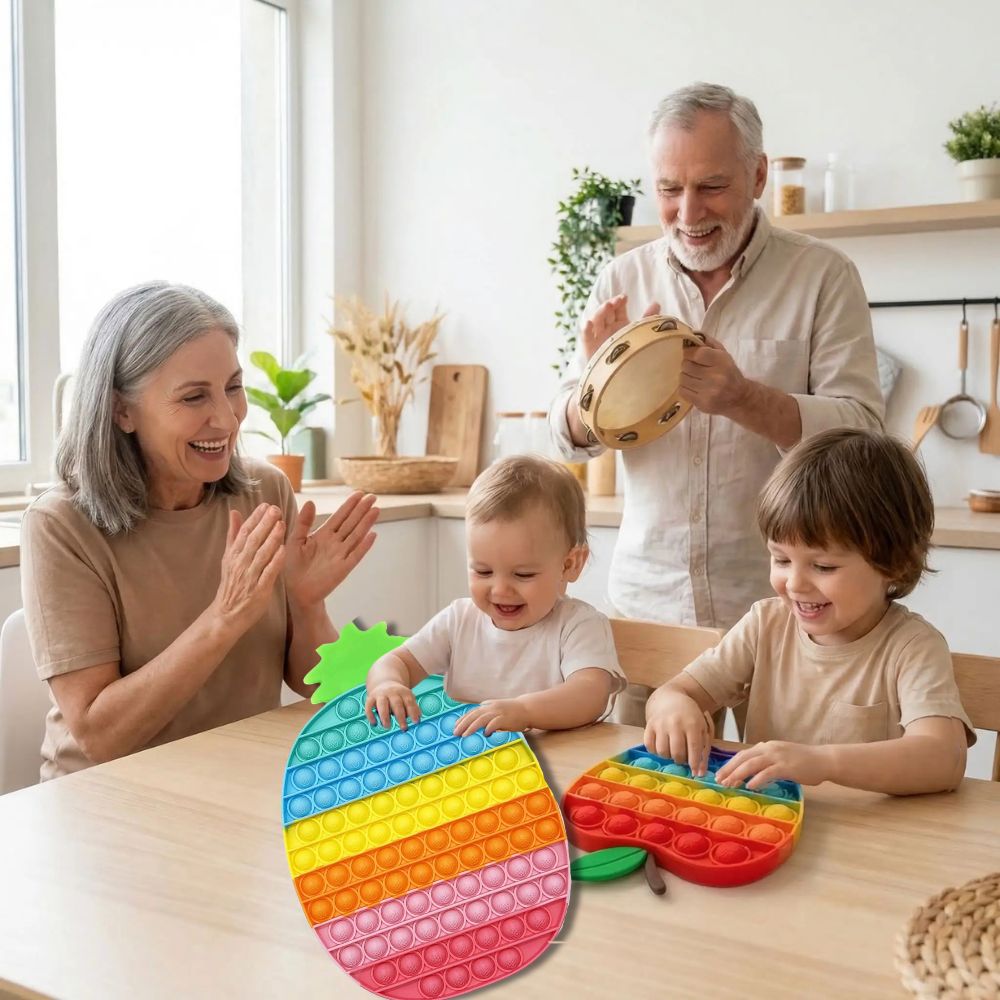 pop it xxl ananas arc en ciel le pop it géant pour fan d'ananas