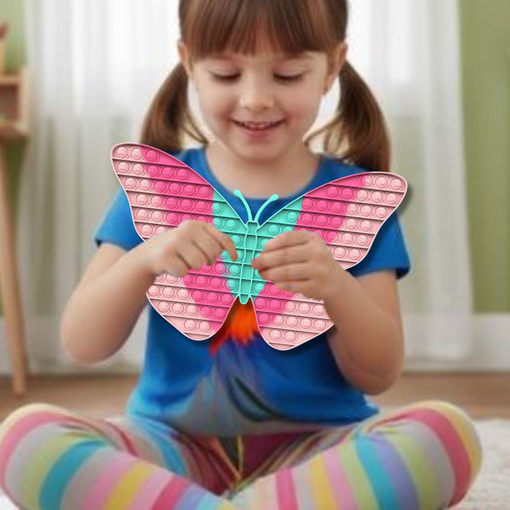pop it papillon, jeu pop it xxl arc en ciel fidget toy tout age