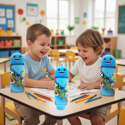 pot à crayon en silicone, vertical avec pins , Requin bleu à  personnaliser