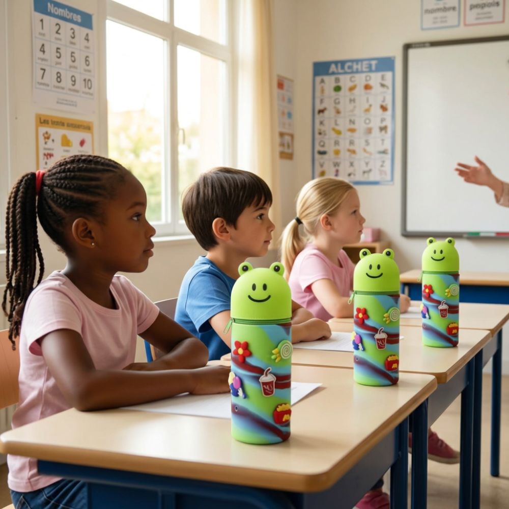 pot à crayon en silicone jolies grenouille la préférée des filles et des garçons