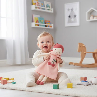 poupee de chiffon doudou bébé tout coton pour fille
