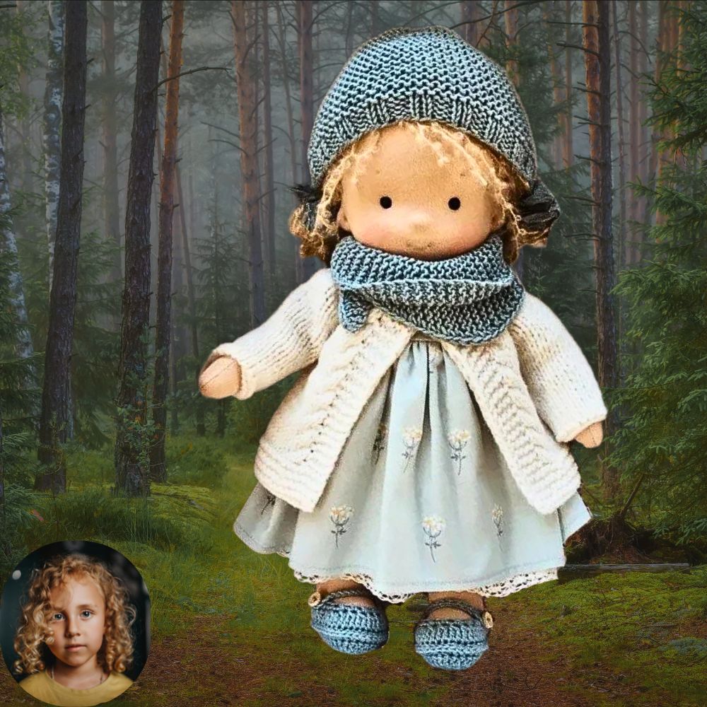 le rêve de sofia devenue réalité: la poupee de chiffon blonde bouclée