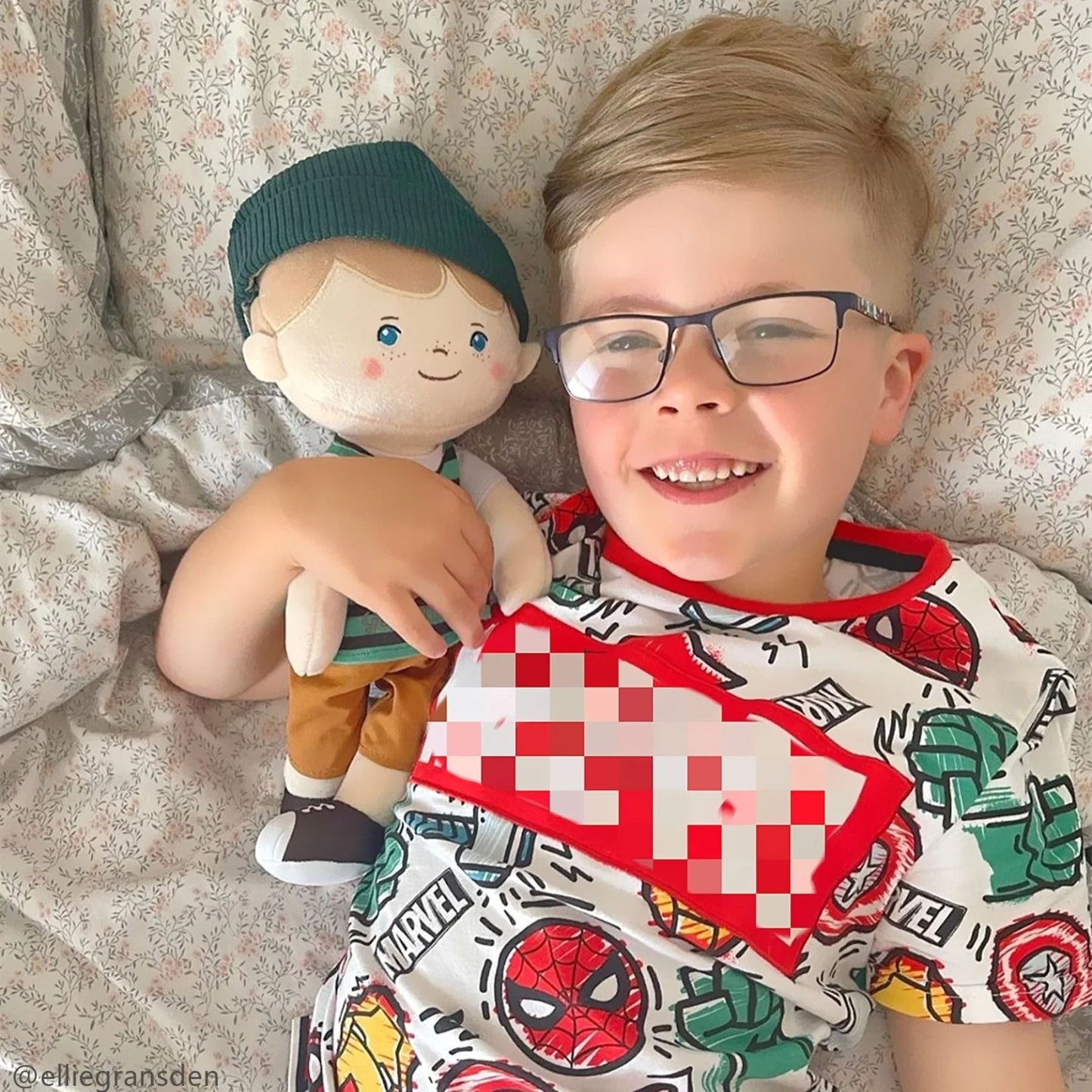 Joulis poupée de chiffon en coton lavable modèle garçon pour éveiller les garçon à leurs émotions