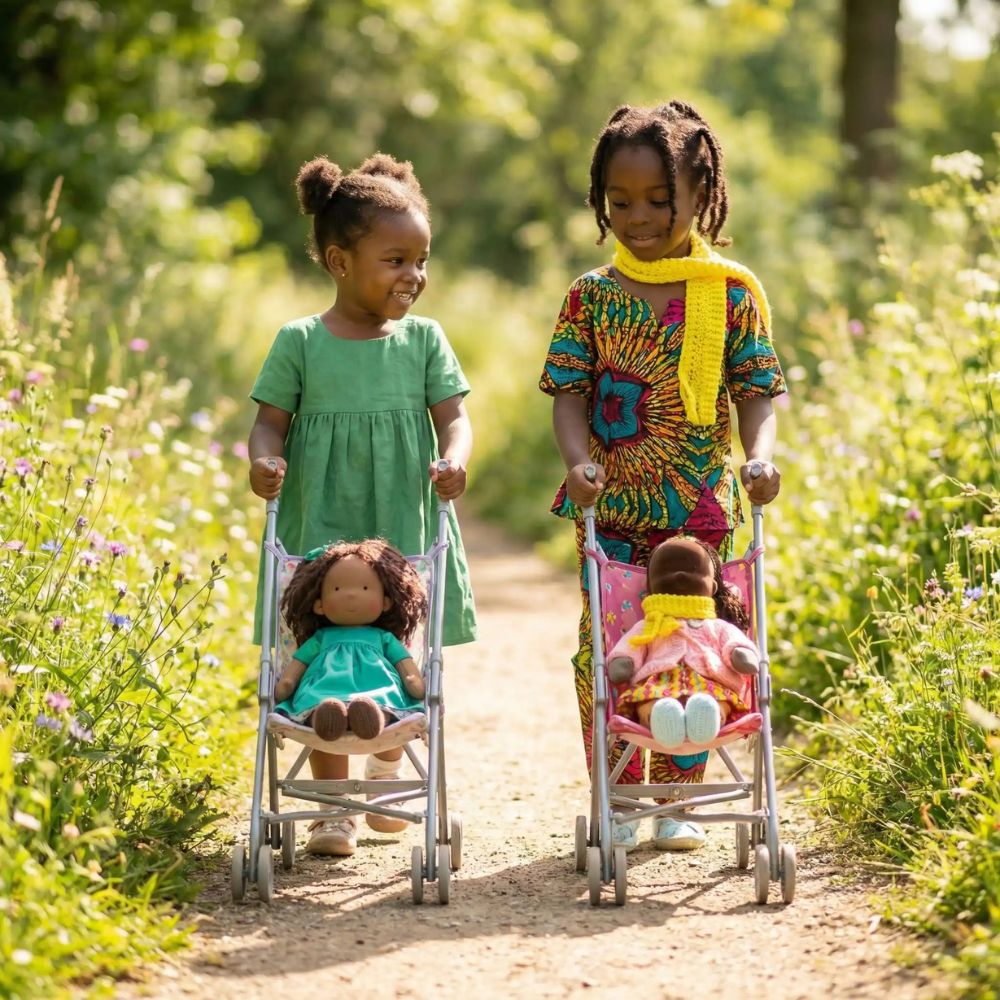 Poupée noire en chiffon ouverture culturel à chacun sa poupée