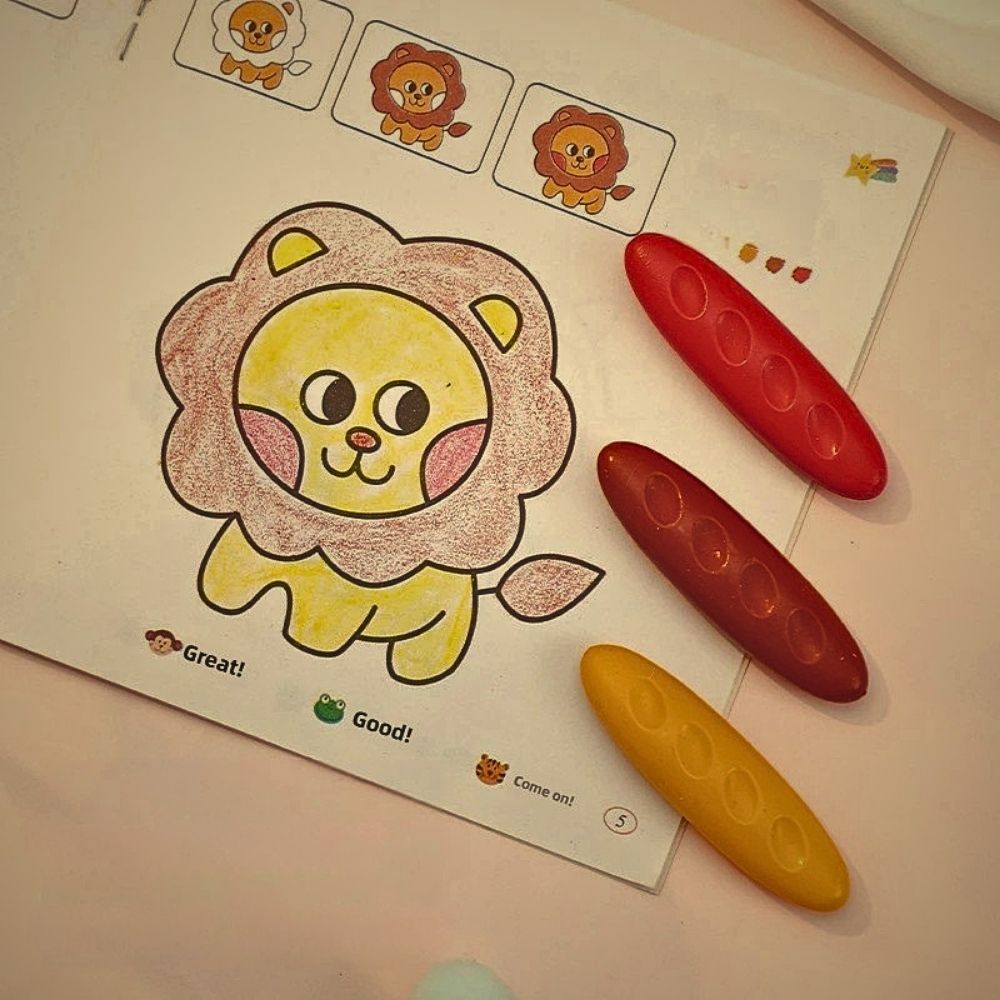 PREMIER CRAYON BÉBÉ| Craies de couleur 2+ans -Chouette-Cacaouète™