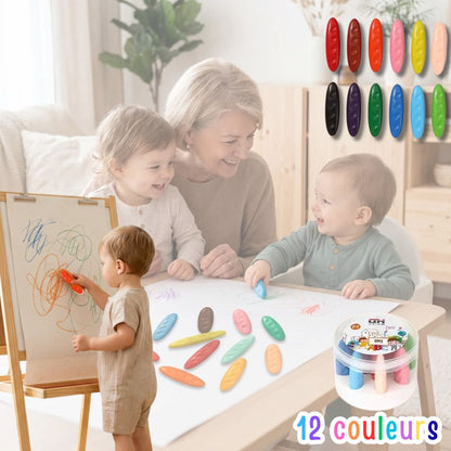 premier crayon bébé pour les petites mains de 1an à 5ans apprentissage des couleur exerce la motricité fine et la coordination main oeil
