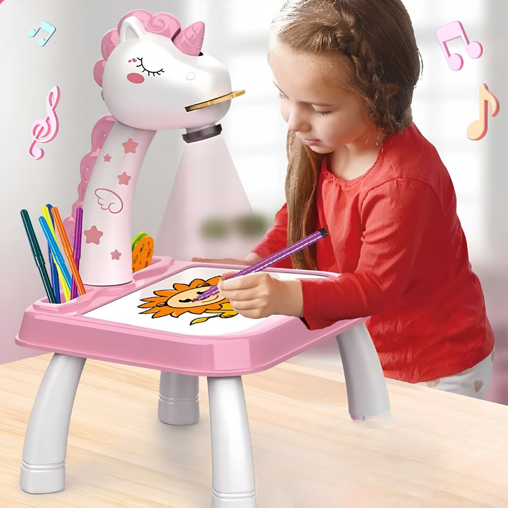 projecteur dessin  musical pour enfant  table Flashsuit les tracés de l'image et réussi rapidement à dessiner toi même des dessins difficiles Prescolaire

