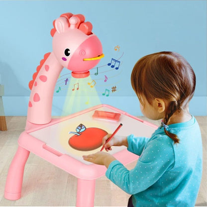 projecteur dessin modèle de table à dessin miniature pour enfant girafe rose