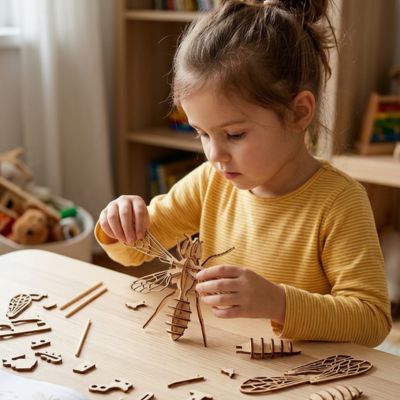 PUZZLE 3D EN BOIS | Montessori modèles de collection sur les insectes