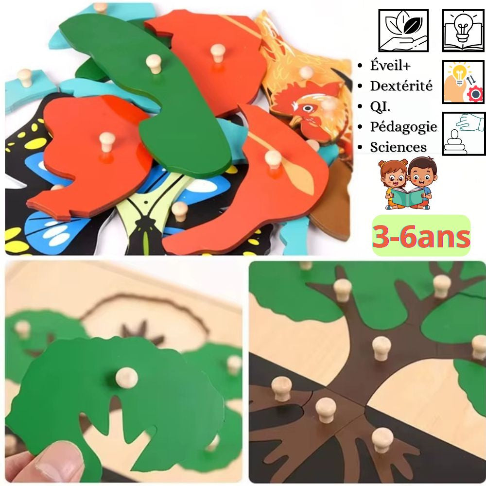 Puzzle bois Animaux | Éveil & Découvertes