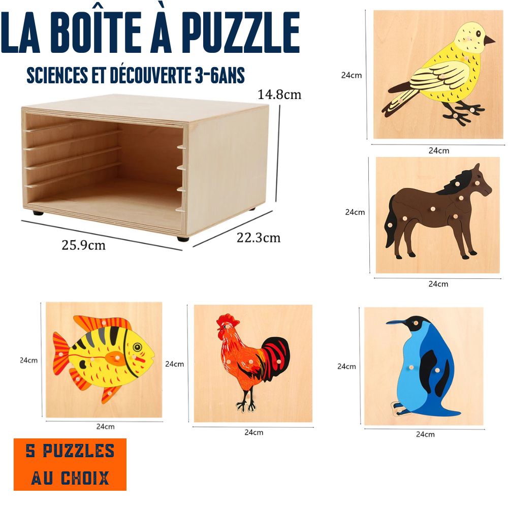 Puzzle bois Animaux | Éveil & Découvertes