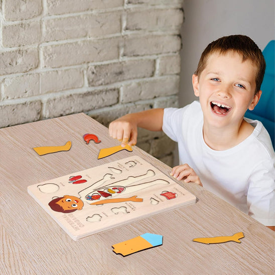  puzzle corps humain puzzle en bois enfant jeu éducatif Montessori