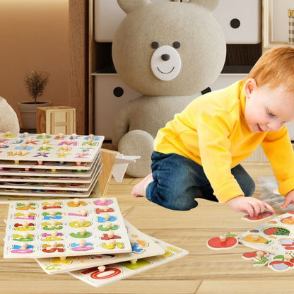 puzzle-en-bois-3D-stimulation-précoce-éveille-inteligence