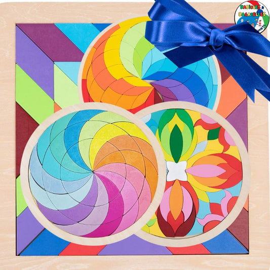 puzzle en bois coloré pour enfant