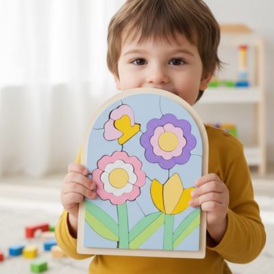 Puzzle en Bois |Blocks Arc-En-Ciel  Éducatif🧩