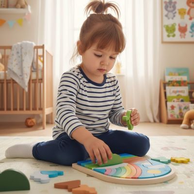 Puzzle en Bois |Blocks Arc-En-Ciel  Éducatif🧩