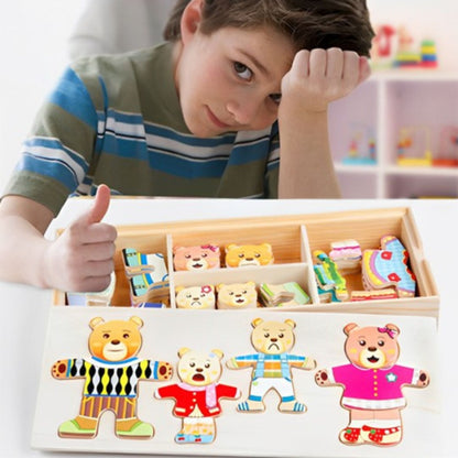 puzzle-en-bois-famille-bébé-ourson-
