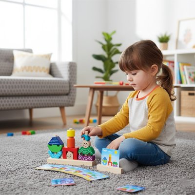 Puzzle en bois jeu de réflexion autonome dès 3 ans