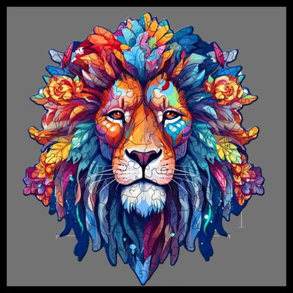 puzzle-en-bois-lion-majestueux