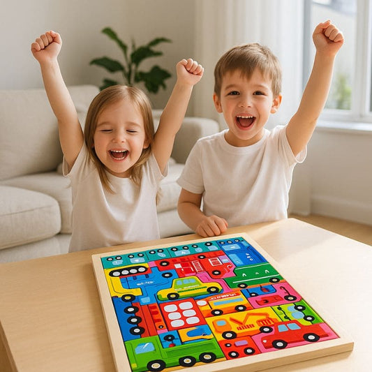 puzzle-en-bois-multicolore-blocs-russe-Tetris-camion-trafique