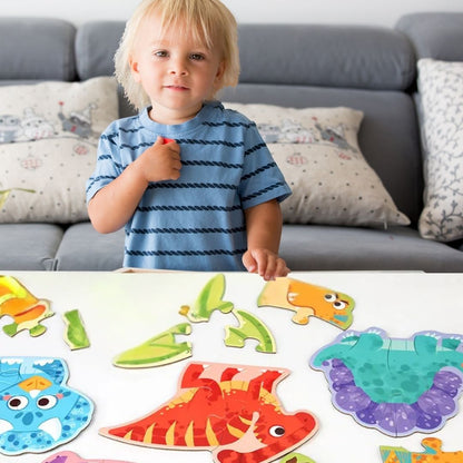 puzzle enfant 3 ans stimulation précoce coins rond doux 6 puzzles par boîte 