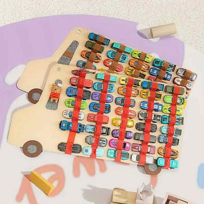rangement mural pour petits voitures jouets  en forme d'autobus