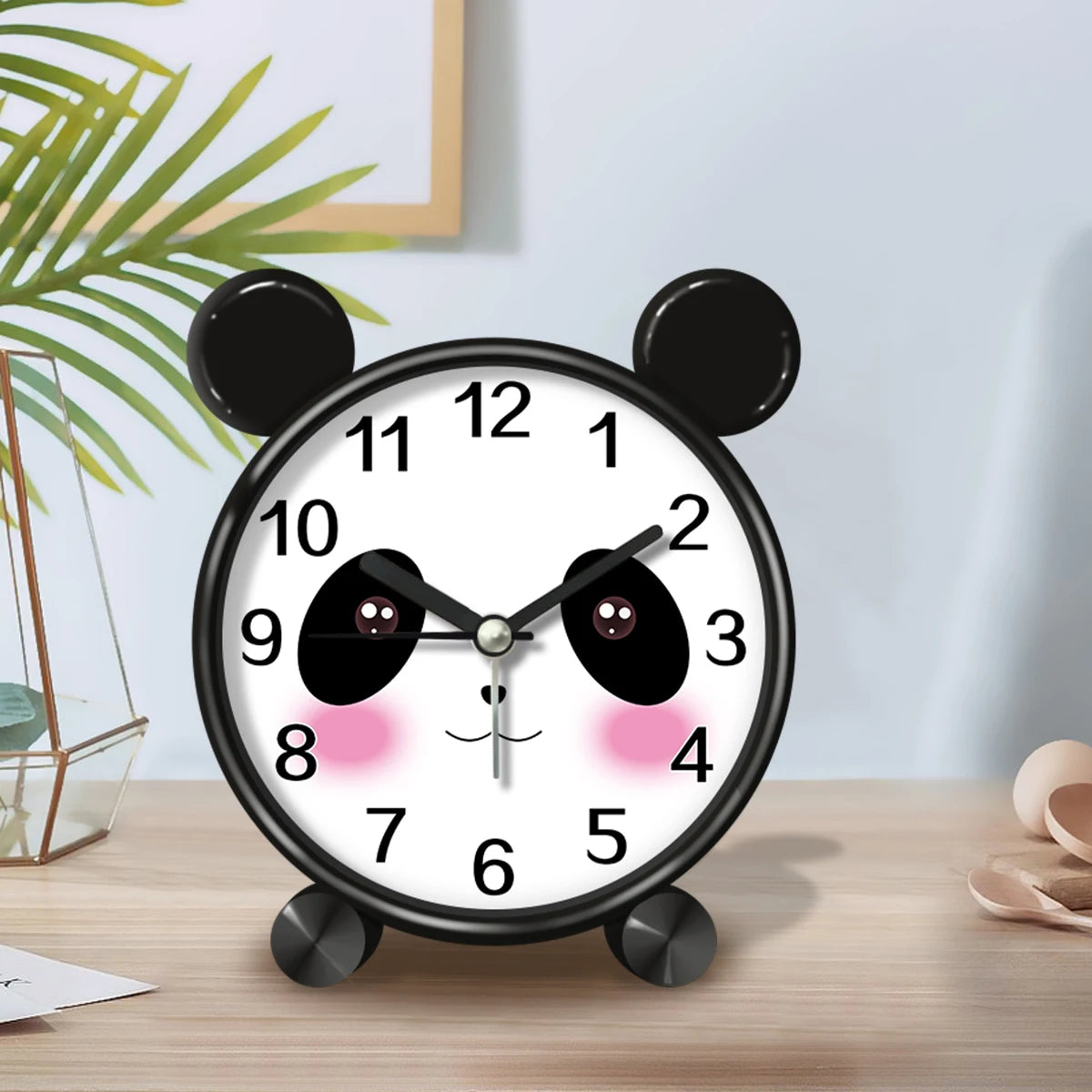 réveil-enfant-matin-Panda-noir-blanc-mignon-enfant-sans-fil