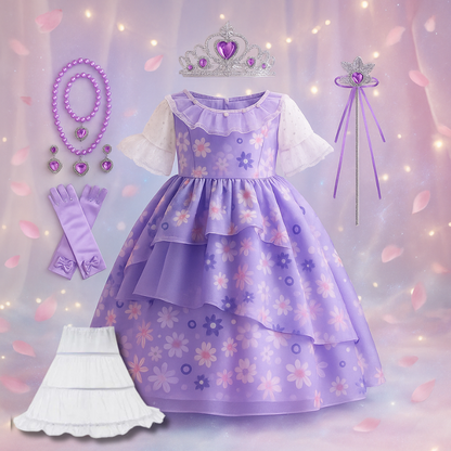 Robe de princesse fille|Jeu libre, théâtre spectacle école, Fantaisie d'enfant👸HALLOWEEN