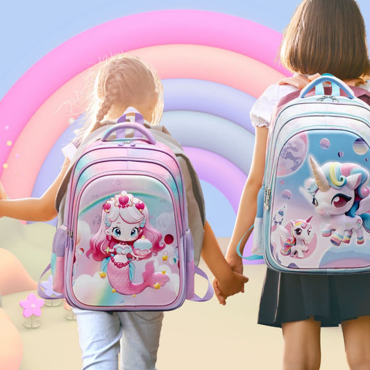 Sac à dos enfant | Cartable orthopédique enfants (FILLE)🎒👧 - JEUX - FOCUS