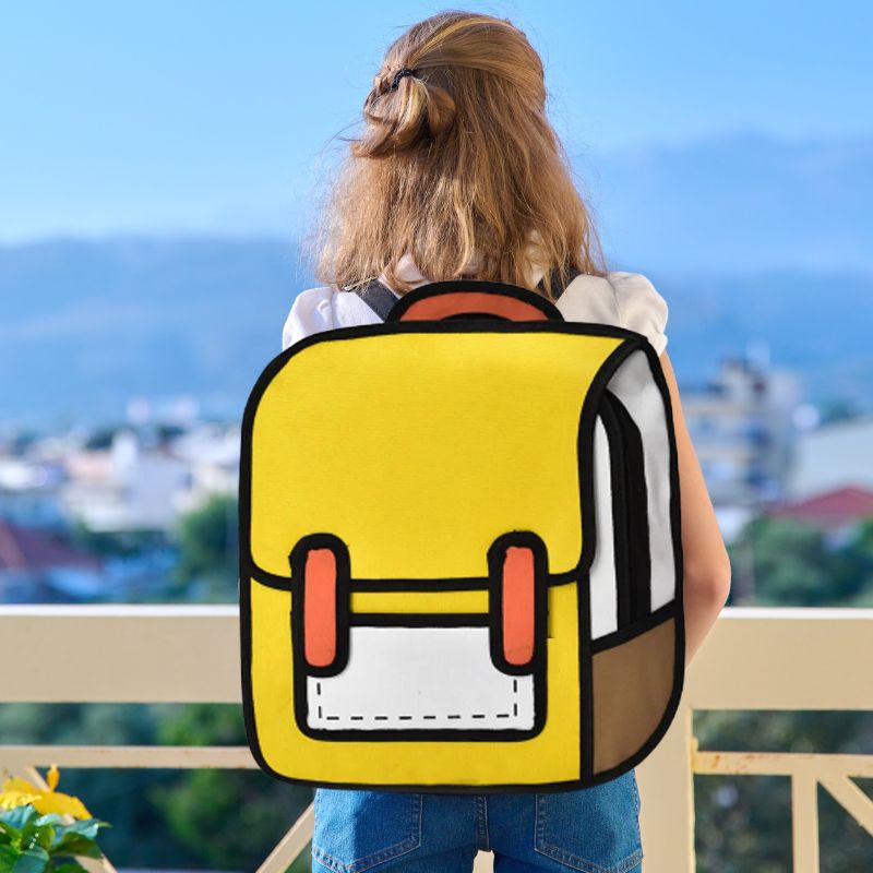 sac-a-dos-enfant-jaune-soleil-dessin-style-cartoon-