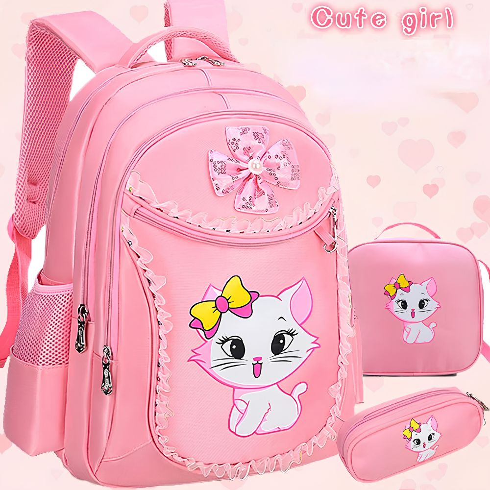 le kit comple de départ le sac a dos fille avec sa trousse et sa lunch box agencés