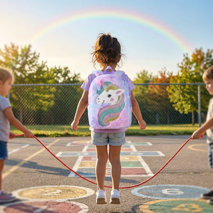 sac à dos maternelle fille  la douceur réconfortante  qui aide l'enfant dans ses transitions et ses anxiétés de séparation