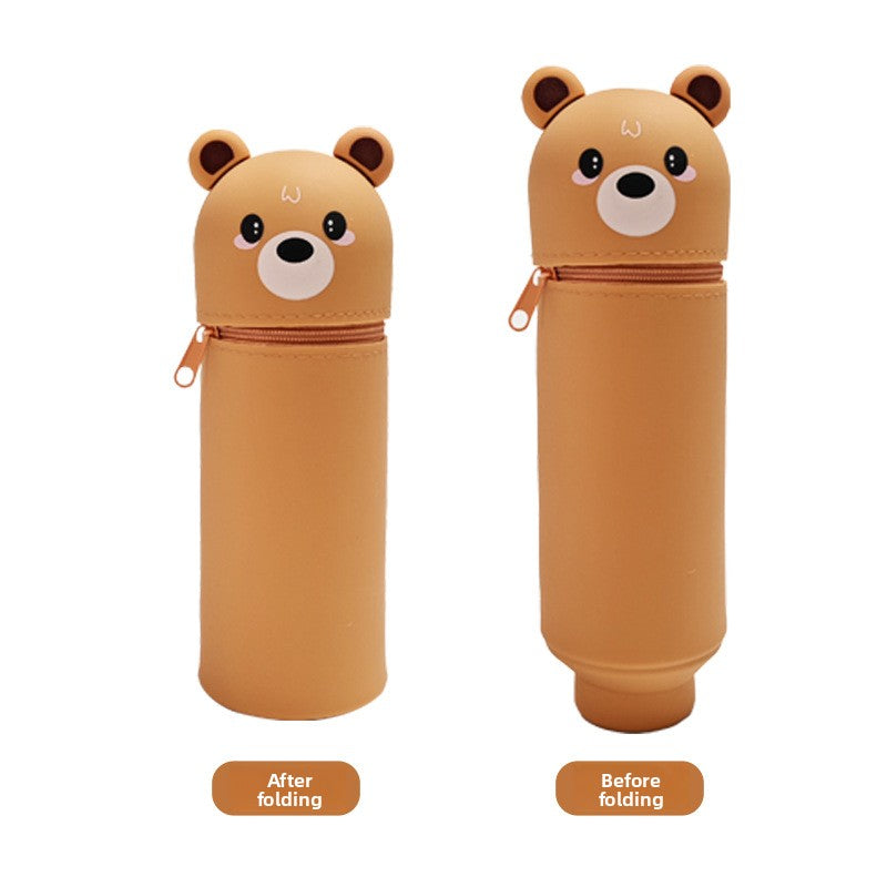 Three-Dimensional Retractable Foldable Pencil Case