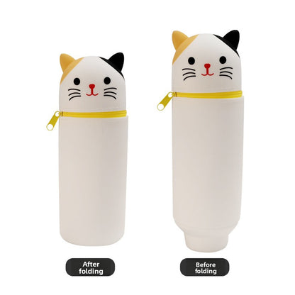 Three-Dimensional Retractable Foldable Pencil Case