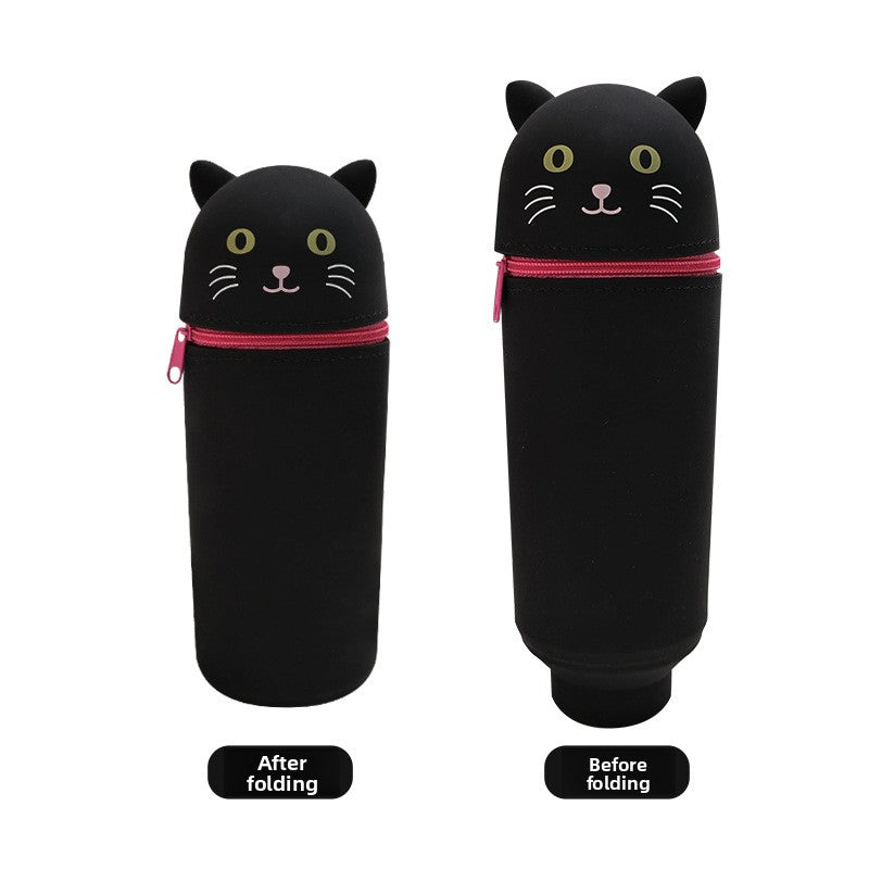 Three-Dimensional Retractable Foldable Pencil Case