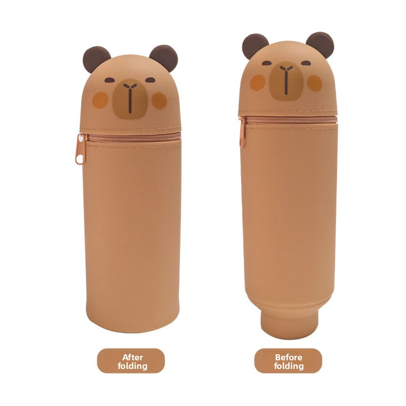 Three-Dimensional Retractable Foldable Pencil Case