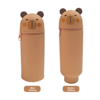 Three-Dimensional Retractable Foldable Pencil Case