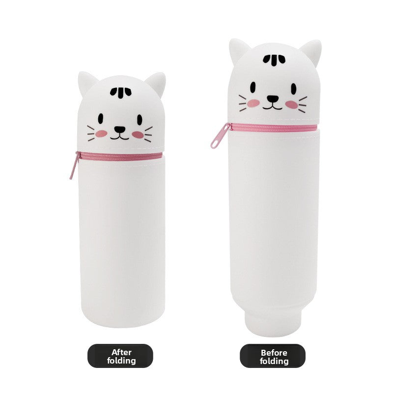Three-Dimensional Retractable Foldable Pencil Case