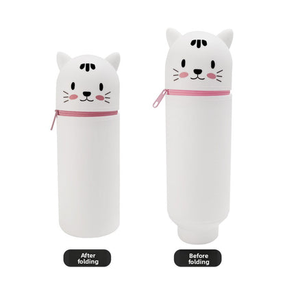 Three-Dimensional Retractable Foldable Pencil Case